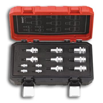 SCHRAUBENDREINSATZ-GARNITUR HEX 1/4" + 1/2", FORMAT