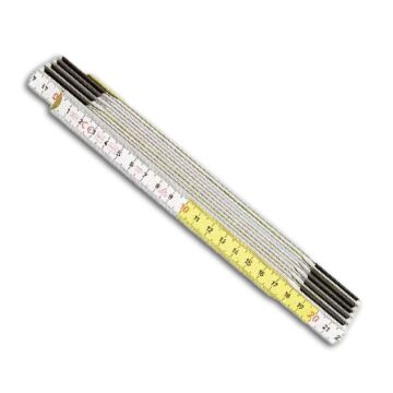 HULTAFORS Gliedermaßstab Buche 2m x 17mm, gelb-weiß