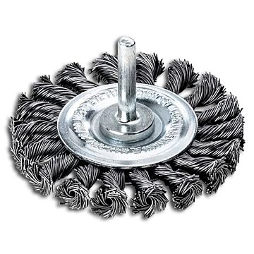 LESSMANN Zopfrundbürste 6mm Schaft rechts gezopft 75x12mm 18Z