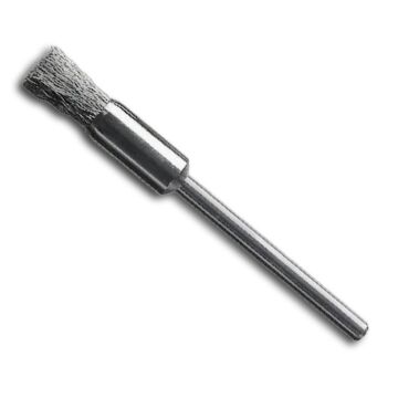 LESSMANN Miniatur-Pinselbürste Edelstahl gewellt 5x0,1mm