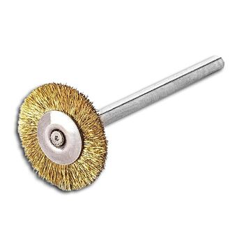 LESSMANN Miniatur-Rundbürste, Messingdraht, gewellt