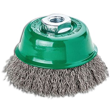 LESSMANN Topfbürste V4A M14 gewellt 65x0,3mm