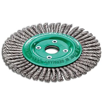 LESSMANN Pipelinebürste Edelstahl gezopft 125x6mm, 0,5mm