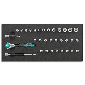 WERA Werkzeugmodul 1/3 Steckschlüssel 1/4" Zyklop und Haltefunktion