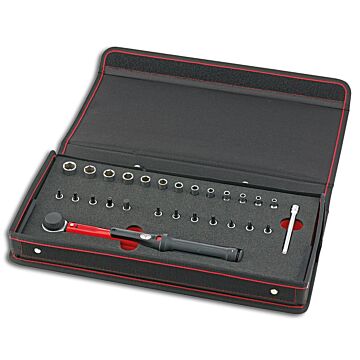 DREHMOMENTSCHLÜSSEL-SATZ 5-25NM, 1/4", IN MAPPE, FORMAT