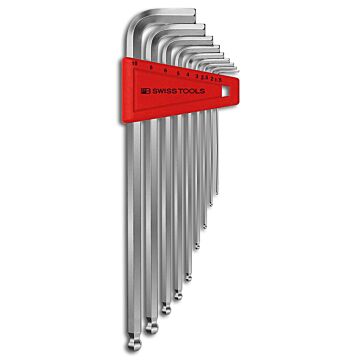 PB SWISS TOOLS Winkelschraubendreher-Satz für 6-kant, mit Kugelkopf, Nr. PB 212, lang