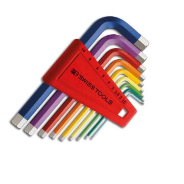 PB SWISS TOOLS Winkelschraubendrehersatz,Kunststoffhalter 9-teilig, 1,5-10mm