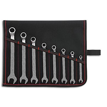 RINGMAULSCHLÜSSEL-SATZ, DIN 3113B 8-TEILIG, 8-19MM, IN ROLLTASCHE, FORMAT