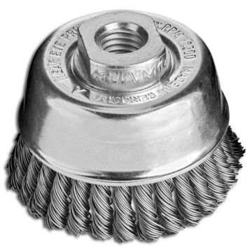 LESSMANN Topfbürste Stahldraht 65x0,5mm, gezopft