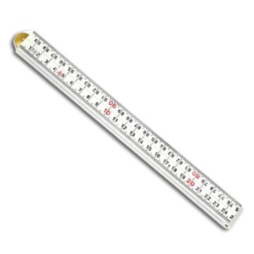 HULTAFORS Gliedermaßstab Buche 1mx13mm, weiß, 4 Glieder