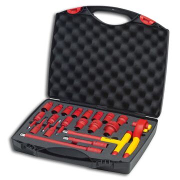 WIHA Ratschenschlüssel Set isoliert 1/2" 7208NK2001 Tool Set insulated