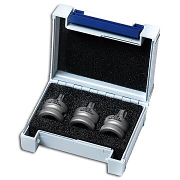 ASW Kraft-Steckschlüssel-Satz Torx SHORTY 3-teilig, 1/2"