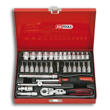 KS TOOLS Steckschlüssel-Garnitur 1/4" 33-tlg.