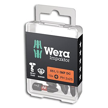 WERA Bit-Sortiment Bit-Box 10 Impaktor PH (Bitsatz) 