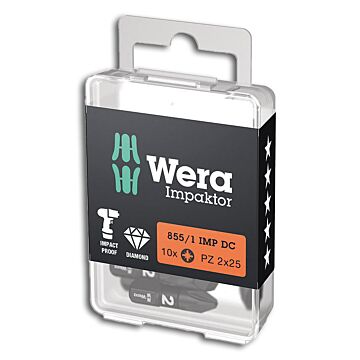 WERA Bit-Sortiment Bit-Box 10 Impaktor PZ (Bitsatz) 