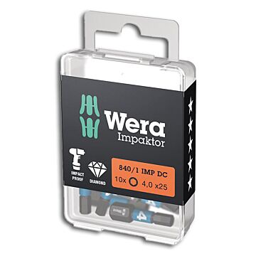 WERA Bit-Sortiment Bit-Box 10 Impaktor 6-kant (Bitsatz) 