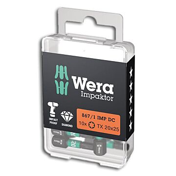 WERA Bit-Sortiment Bit-Box 10 Impaktor TX (Bitsatz) 