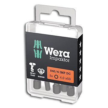 WERA Bit-Sortiment Bit-Box 5 Impaktor 6-kant (Bitsatz) 
