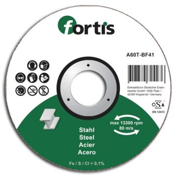 TRENNSCHEIBE FÜR STAHL, DÜNNE AUSFÜHRUNG, FORTIS